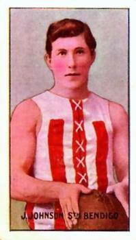 1906-07 Sniders and Abrahams Australian Footballers - Victorian Country Players Series C #NNO J. Johnson Front